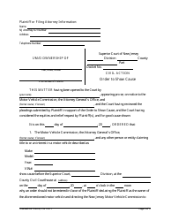 Form 11411 Complaint and Proposed Form of Order for Action Seeking Title to Motor Vehicle - New Jersey, Page 5
