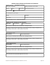 Form 11514 Adoption Agency Background Checklist and Certification - New Jersey, Page 2