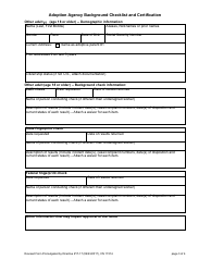 Form 11514 Adoption Agency Background Checklist and Certification - New Jersey, Page 3