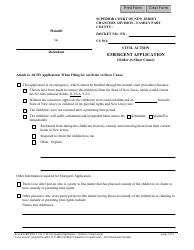 Form 11523 Emergent Application (Order to Show Cause) - New Jersey, Page 2
