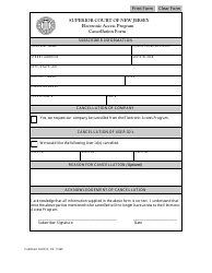 Document preview: Form CN:11685 Electronic Access Program (Eap) Cancellation Form - New Jersey