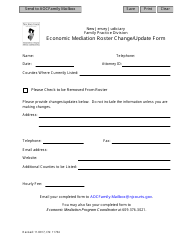 Document preview: Form CN:11734 Economic Mediation Roster Change/Update Form - New Jersey