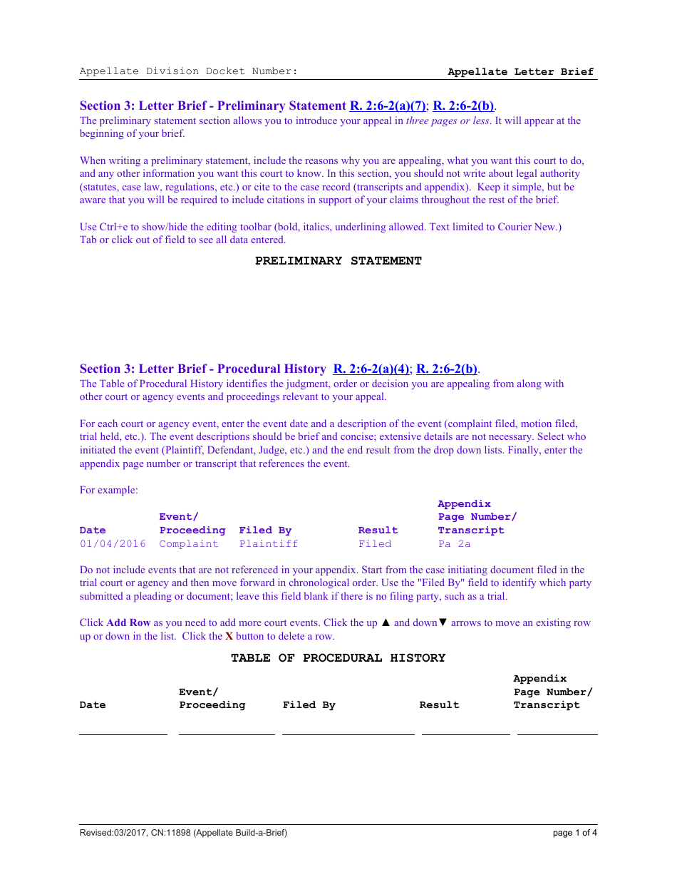 Form CN:11898 Appellate Build-A-brief: Letter Brief - New Jersey, Page 12