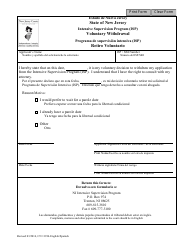 Document preview: Form 11934 Intensive Supervision Program (Isp) Voluntary Withdrawal - New Jersey (English/Spanish)