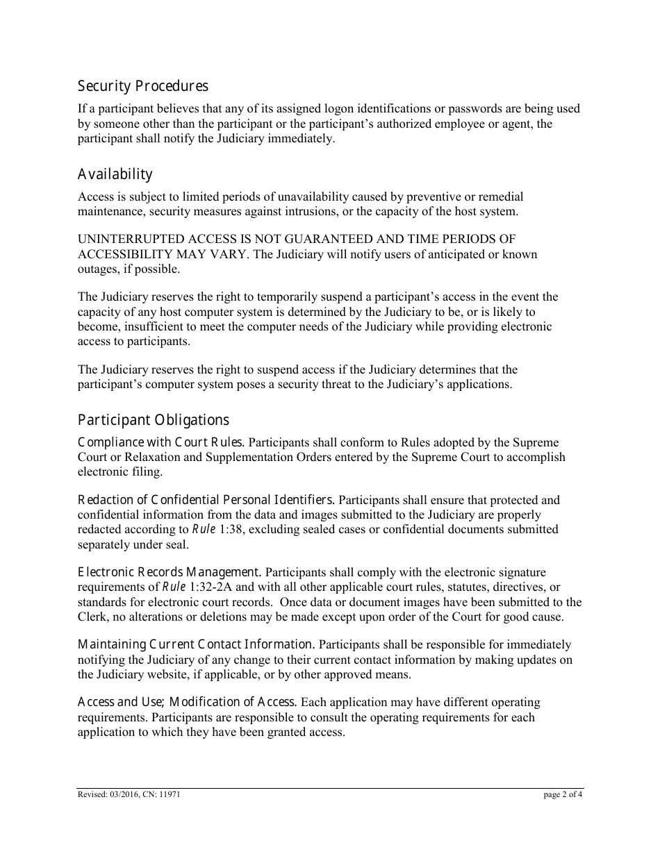 Form CN:11971 Eap Subscriber Agreement - New Jersey, Page 2