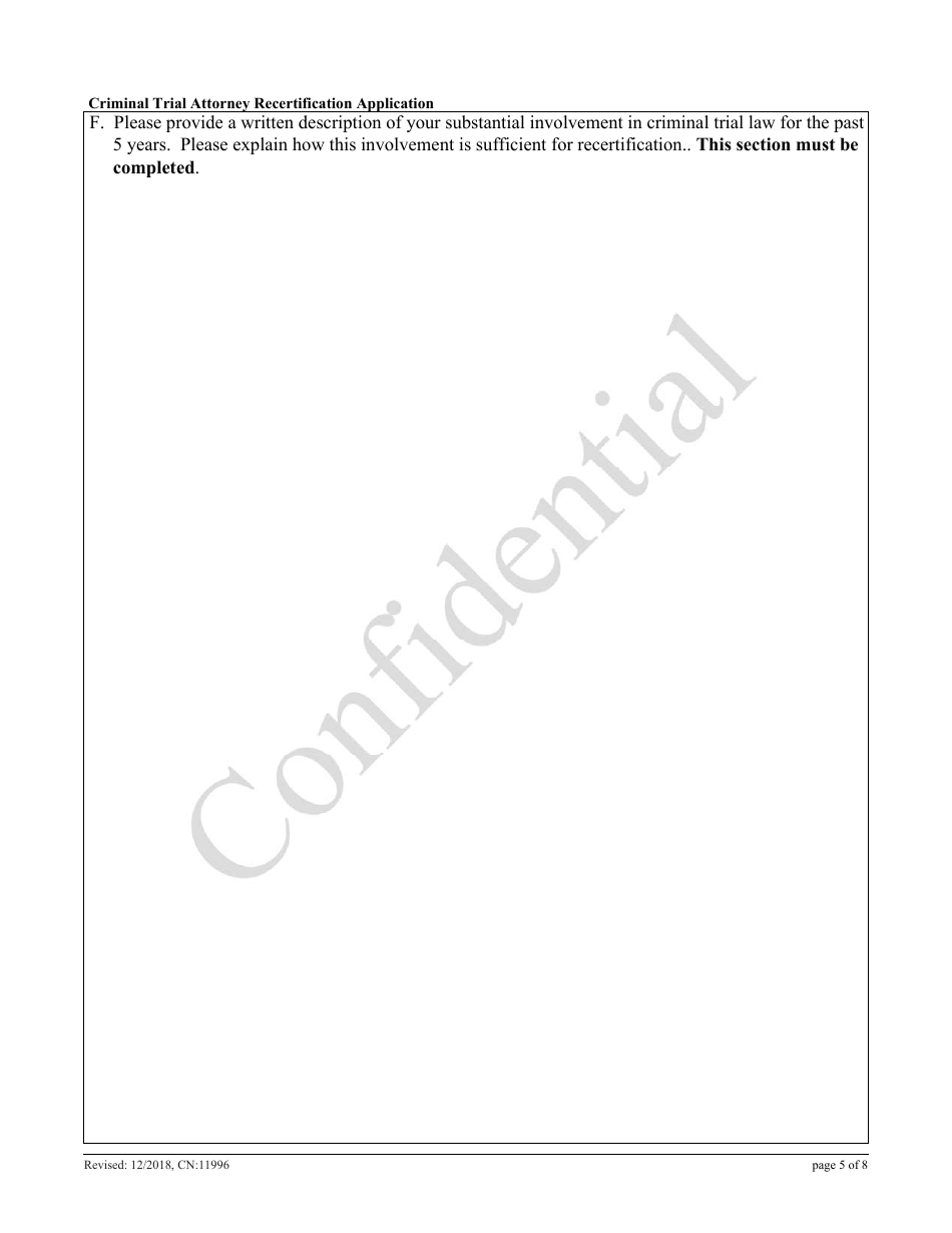 Form CN:11996 Criminal Trial Attorney Recertification Application - New Jersey, Page 5