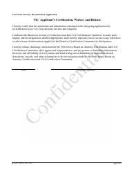 Form CN:11997 Civil Trial Attorney Recertification Application - New Jersey, Page 8