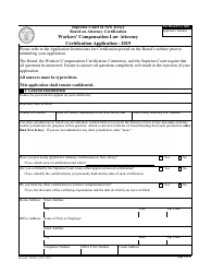 Document preview: Form CN:11994 Workers' Compensation Law Attorney Certification Application - New Jersey, 2019