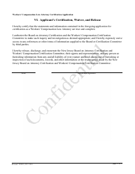 Form CN:11994 Workers&#039; Compensation Law Attorney Certification Application - New Jersey, Page 17