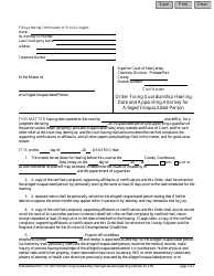 Form 12013 Order Fixing Guardianship Hearing Date and Appointing Attorney for Alleged Incapacitated Person - New Jersey