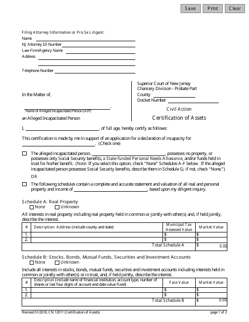 Form 12011  Printable Pdf
