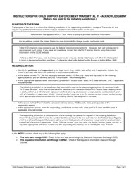 Child Support Enforcement Transmittal #1 '&quot; Initial Request Acknowledgment, Page 3