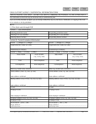 Document preview: Child Support Agency Confidential Information Form