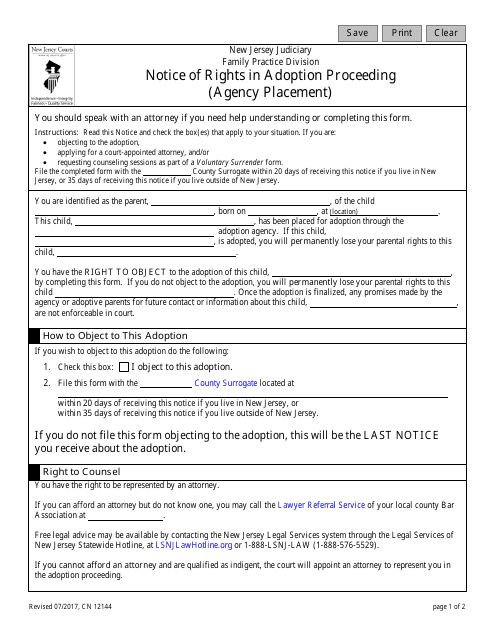 Form 12144  Printable Pdf