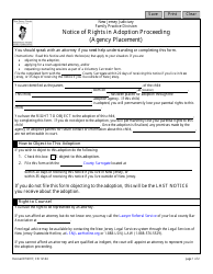 Form 12144 Notice of Rights in Adoption Proceeding (Agency Placement) - New Jersey