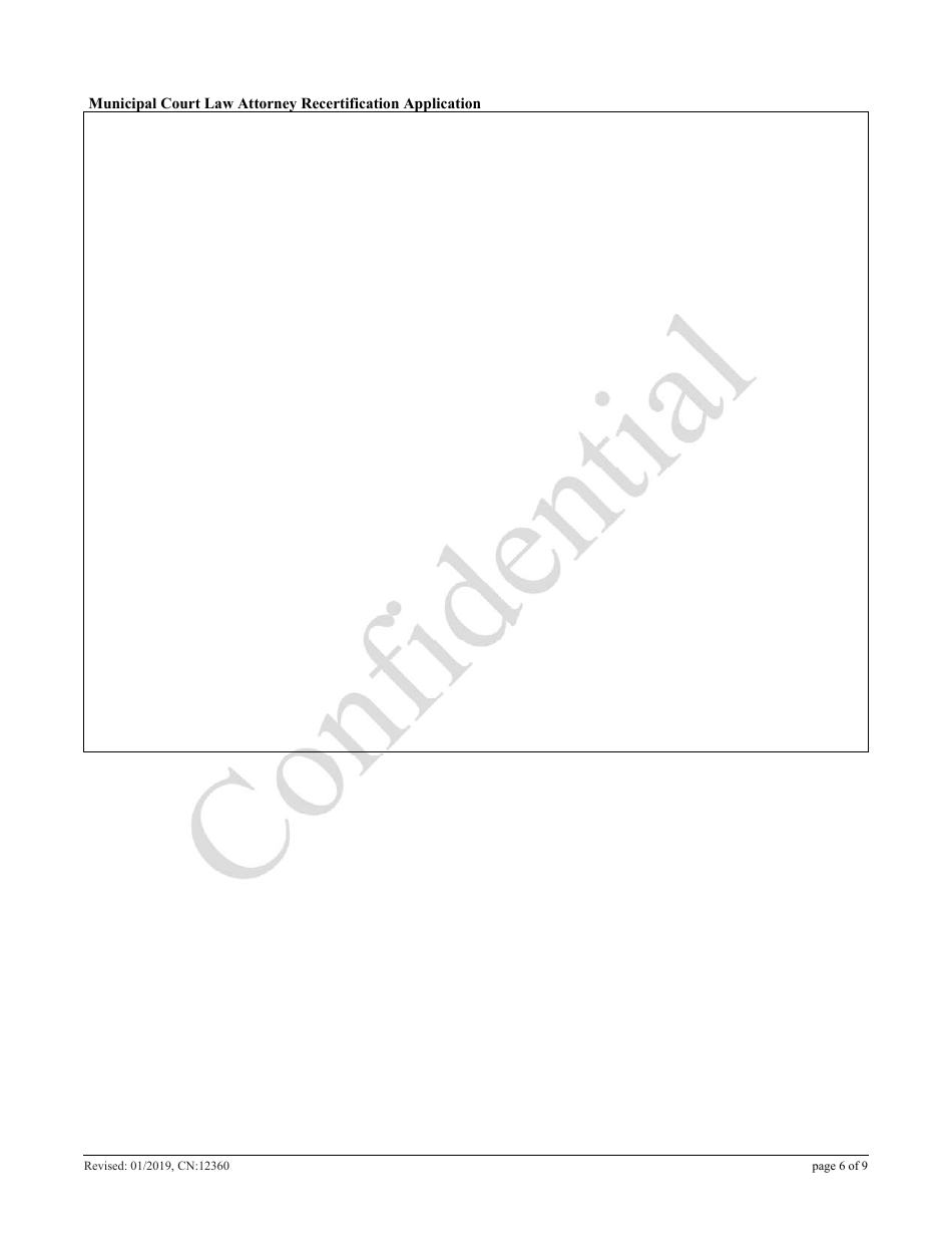 Form CN:12360 Municipal Court Law Attorney Recertification Application - New Jersey, Page 6