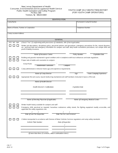 Form CB-17  Printable Pdf