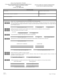 Form CB-17 Youth Camp Self-inspection Report (For Youth Camp Operators) - New Jersey