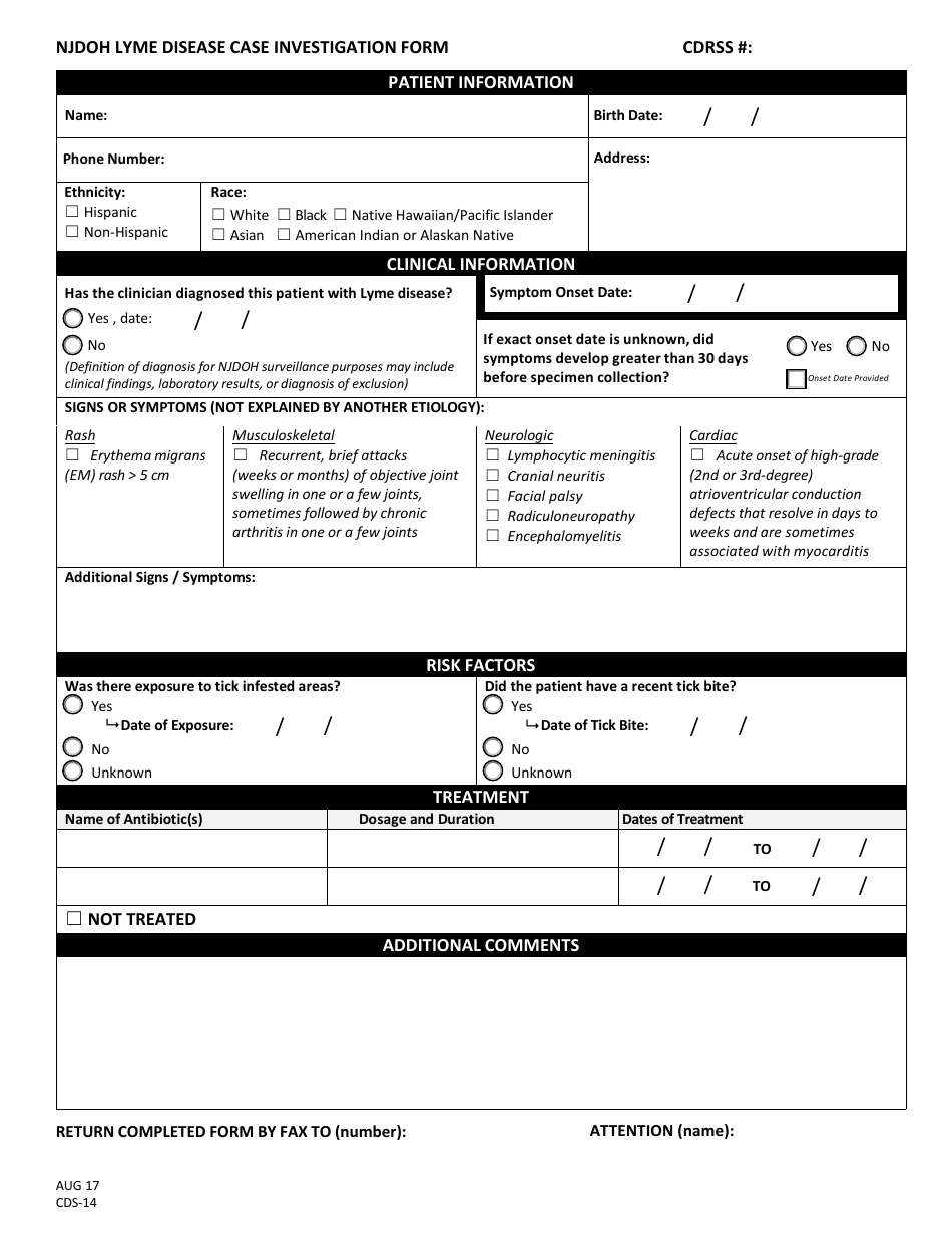 Form CDS-14 - Fill Out, Sign Online and Download Fillable PDF, New ...