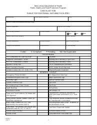 Form CEOH-1 Checklist for Public Recreational Bathing Facilities - New Jersey