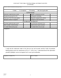 Form CEOH-1 Checklist for Public Recreational Bathing Facilities - New Jersey, Page 3
