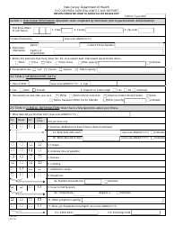 Form CDS-39 Cyclospora Surveillance Case Report - New Jersey