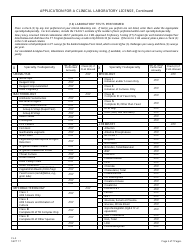 Form CL-3 Application for a Clinical Laboratory License (Clia Non-waived Tests/Onsite Testing Only) - New Jersey, Page 3