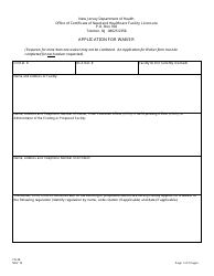 Form CN-28 Application for Waiver - New Jersey, Page 2