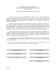 Document preview: Formulario CT-24A Formulario De Consentimiento (Serologia) - New Jersey (Spanish)