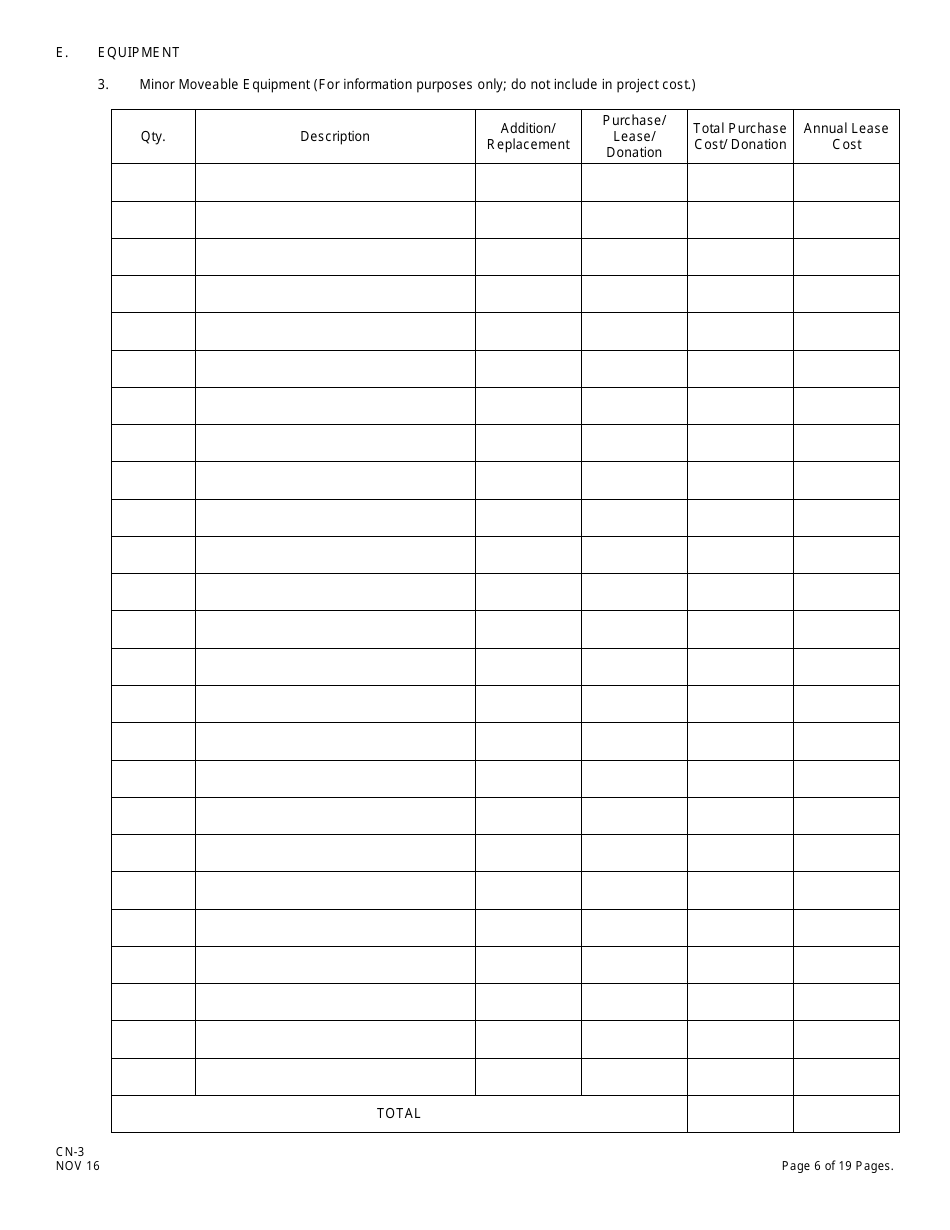 Form CN-3 Schedule A, B Application for Certificate of Need for Hospital-Related Projects - New Jersey, Page 12