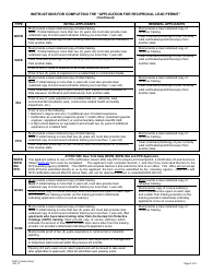 Form EHS-1 Application for Reciprocal Lead Permit - New Jersey, Page 2