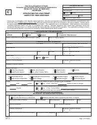 Form EHS-24 Application for Lead Permit Inspector/Risk Assessor - New Jersey, Page 2
