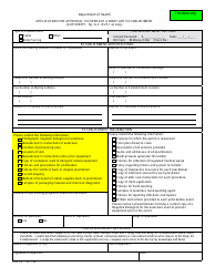 Document preview: Form EHS-35 Application for Approval to Operate a Body Art Establishment (Temporary) - New Jersey
