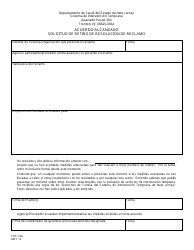 Document preview: Formulario FHS-19A Acuerdo Alcanzado Solicitud De Retiro De Resolucion De Reclamo - New Jersey (Spanish)