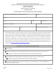 Document preview: Formulario FHS-18A Solicitud De Resolution De Reclamo Formal - New Jersey (Spanish)