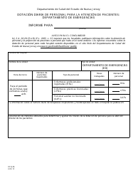 Document preview: Form HCQ-4A Dotacion Diaria De Personal Para La Atencion De Pacientes: Departamento De Emergencias - New Jersey