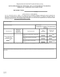 Document preview: Formulario HCQ-5A Dotacion Diaria De Personal De La Atencion De Pacientes: Unidad De Cuidados Postanestesia - New Jersey (Spanish)