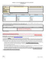 Form IMM-3 Annual College Immunization Status Report - New Jersey, Page 2