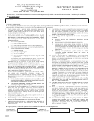 Document preview: Form IMM-25 New Provider Agreement for Adult Sites - New Jersey