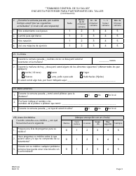 Formulario MMH-4A Tomando Control De Su Salud Encuesta Posterior Para Participantes Del Taller - Programa De Autocontrol De La Diabetes - New Jersey (Spanish), Page 3