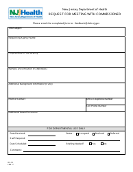 Document preview: Form OC-18 Request for Meeting With Commissioner - New Jersey