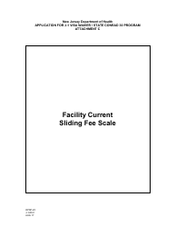 Document preview: Form OPSP-2C Attachment C Facility Current Sliding Fee Scale - New Jersey