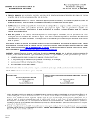 Formulario REG-28B Aplicacion Por Una Copia Certificada O Certificaciones De Un Registro Civil Ancestro - New Jersey (Spanish), Page 2