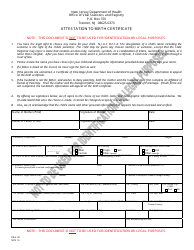 Form REG-40 Download Printable PDF or Fill Online Attestation to Birth ...