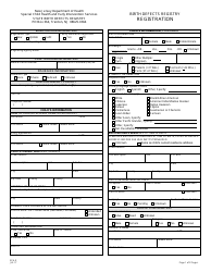 Form SCH-0 Special Child Health Services Registration - New Jersey