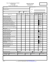 Document preview: Form STD-17 Medication Request - New Jersey