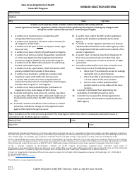 Form WIC-6 &quot;Wic Vendor Selection Criteria&quot; - New Jersey