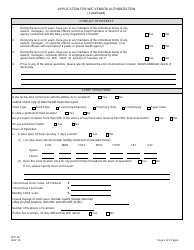 Form WIC-40 Application for Wic Vendor Authorization - New Jersey, Page 2