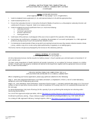 Instructions for Form CL-3 Application for a Clinical Laboratory License (Onsite Testing Only) - New Jersey, Page 2