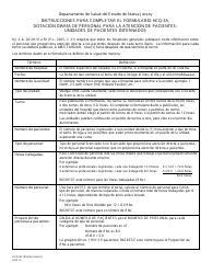 Document preview: Instrucciones para Formulario HCQ-3A Dotacion Diaria De Personal Para La Atencion De Pacientes: Unidades De Pacientes Internados - New Jersey (Spanish)